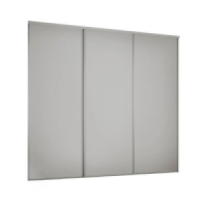 Classic 3 Door Sliding Wardrobe Kit Dove Grey Panel (W)2216  £316.80