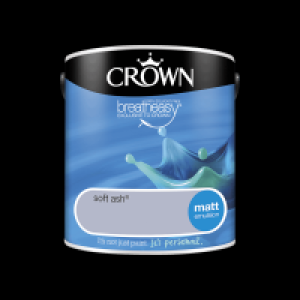 Homebase Crown Crown Standard Matt Emulsion - Soft Ash - 2.5L