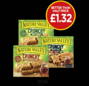 Nature Valley Oats & Honey Bars, Maple Syrup Bars, Syrup Oat £1.32