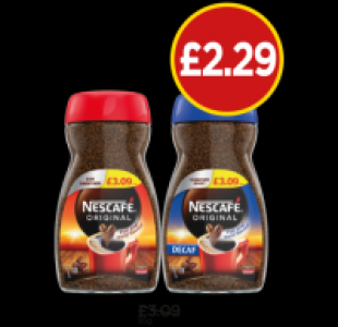 Nescafe Original Instant Coffee, Original Decaf Instant Coff £2.29
