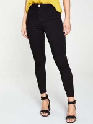 LittleWoods River Island Kaia High Waist Disco Skinny Jeans - Black