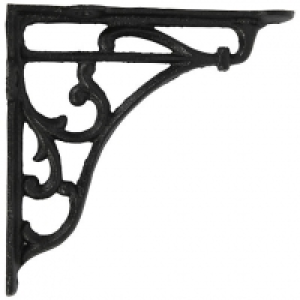 Ornate Black Railway Shelving Bracket - 150 x 150mm £11.00