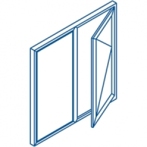 Wickes  Euramax Bespoke uPVC A Rated FS Casement Window - White 2051