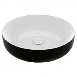 Wickes Meta Round Black and White Countertop Basin - 450mm £259.25