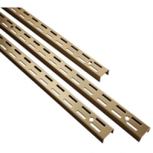 Twin Slot Antique Brass Upright Bracket - 1219mm