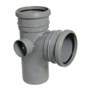 Wickes  FloPlast 110mm Soil Pipe Branch Double Socket/Spigot 92.5° -