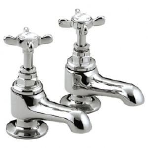 Wickes  Bristan 1901 Pair of Chrome Crosshead Bath Taps