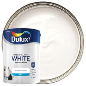 Dulux Matt Emulsion Paint - Pure Brilliant White - 5L £17.00