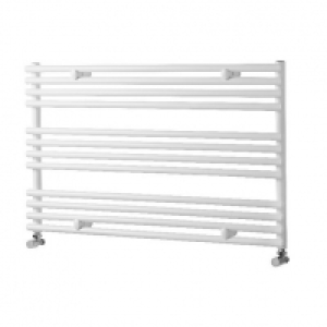 Wickes Liquid Round Horizontal Designer White Towel Radiator