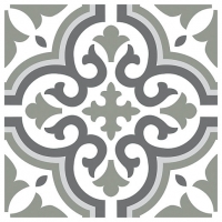 Wickes  Wickes Melia Sage Patterend Ceramic Tile - 200 x 200mm Sampl