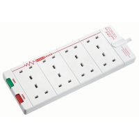 Wickes  Masterplug 8 Socket Extension Lead With Surge Protection Whi