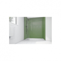 Wickes  Mermaid Forest Green Acrylic Single Shower Panel 2400mm x 90