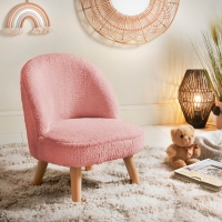 BMStores  Heidi Faux Fur Kids Chair - Blush
