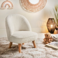 BMStores  Heidi Faux Fur Kids Chair - Natural