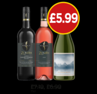 Budgens  Kumala Zenith Shiraz Cabernet Sauvignon Merlot, Rose, Silent