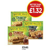Budgens  Nature Valley Oats & Honey Bars, Maple Syrup Bars, Syrup Oat