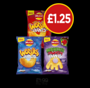 Budgens  Walkers Wotsits Giants Really Cheesy, Wotsits Giants Flamin 