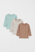 HM  3-pack ribbed jersey tops