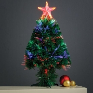 1.5ft Robert Dyas Penrith Fibre Optic Christmas Tree with St