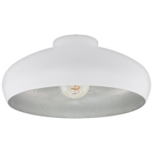 Wickes  Eglo Mogano White & Silver Ceiling Light