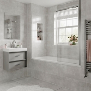 Wickes Alaska Grey Glazed Porcelain Wall & Floor Tile 600x60