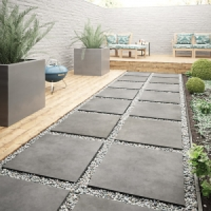 Croyde Graphite Outdoor Porcelain Floor Tile 610 x 610 x 20m £39.00