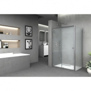 Vision 6mm Chrome Framed Shower Side Panel Only - 1850 x 760