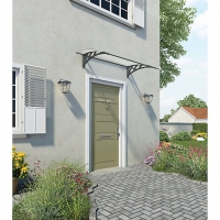 Wickes  Palram Neo 1350 Twinwall Polycarbonate Door Canopy Grey - 13