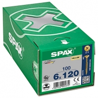 Wickes  Spax Pz Countersunk Yellox Screws - 6x120mm Pack Of 100