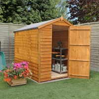 QDStores  Mercia 7 x 5 Overlap Apex Shed - Windowless