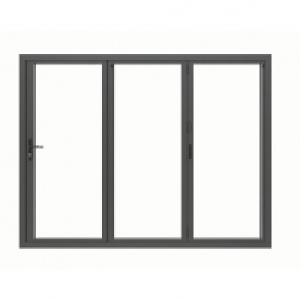 Wickes  Jci Aluminium Bi-fold Door Set Grey Left Opening 2090 x 2390