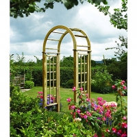 Wickes  Rowlinson Curved Wooden Trellis Garden Arch - 1240 x 650 mm