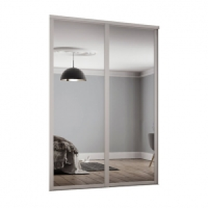 Wickes  Spacepro 762mm Cashmere Shaker frame Single panel Mirror Sli