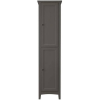 Homebase Lacquered Birch, Mdf And Plywood Bathstore Savoy 400mm Tall Floorstanding Cabinet - Charcoal 