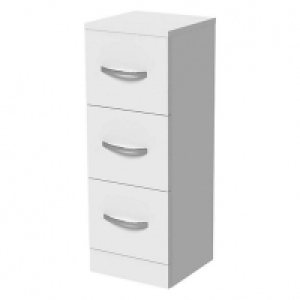 Wickes White Gloss 3 Drawer Storage Unit - 825 x 300mm £105.00