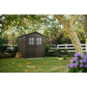 Wickes  Keter Scala 6 x 8ft Double Door Outdoor Apex Plastic Garden 