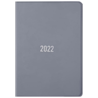 BMStores  A5 Week to View Diary 2022 - Grey