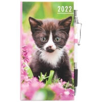 BMStores  Animal Slim Diary & Pen 2022 - Kitten