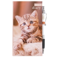 BMStores  Animal Slim Diary & Pen 2022 - Ginger Kitten