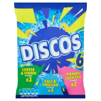 Iceland  Discos Variety Multipack Crisps 6 Pack