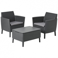 Wickes  Keter Salemo Balcony 2 Seater Garden Set with Cushions