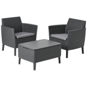 Keter Salemo Balcony 2 Seater Garden Set with Cushions