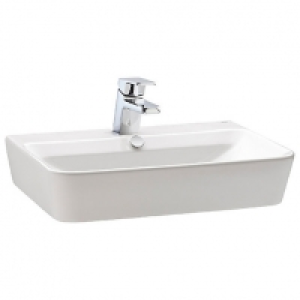 Wickes Emma 1 Tap Hole Wall Hung Square Bathroom Basin - 600