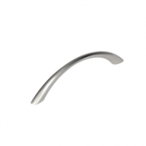 Wickes  Wickes Tapered Bow Door Handle - Brushed Nickel 112mm Pack o