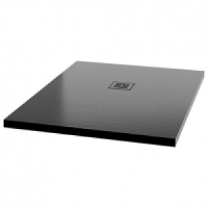 Wickes 35mm Black Textured Rectangular Shower Tray - 1200 x