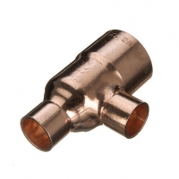 Wickes  Primaflow Copper End Feed Reducing Tee - 22 X 15 X 22mm