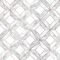 Wickes  Contour Marble Marquetry Grey Kitchen & Bathroom Wallpaper -
