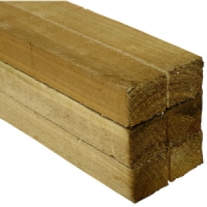 Wickes Treated Sawn Timber - 47 x 47 x 1800mm - Pack 6 £29.86