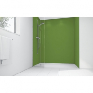 Wickes  Mermaid Forrest Green Matt Acrylic Shower Single Shower Pane