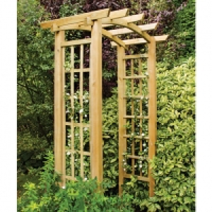 Wickes  Forest Garden Ryeford Wooden Curved Trellis Garden Arch - 13